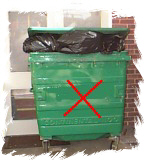 Keep away from the building